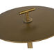 Sia 23.5 X 13 inch Brass / White End Table